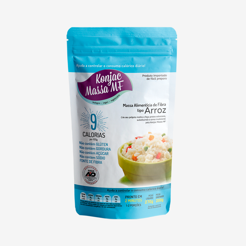 Konjac Massa Arroz – Caixa com 14 unid. de 200g