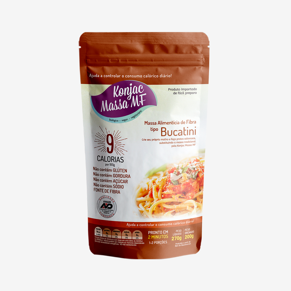 Konjac Massa Bucatini – Caixa com 14 unid. de 200g