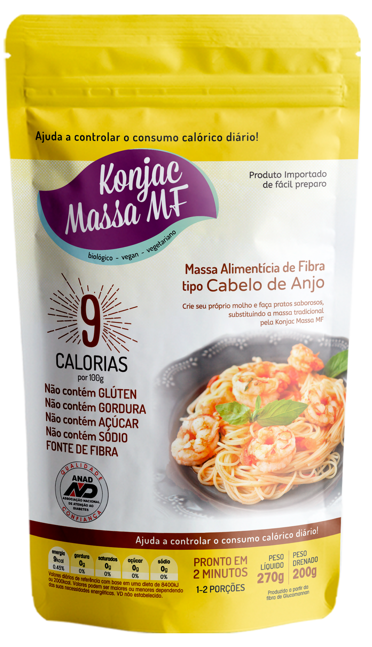 Cabelo de Anjo Konjac Massa MF Cetogênico