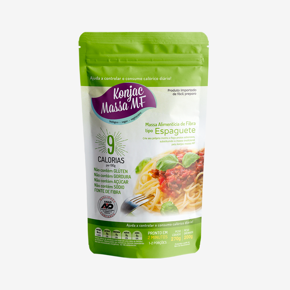 Konjac Massa Espaguete – Caixa com 14 unid. de 200g