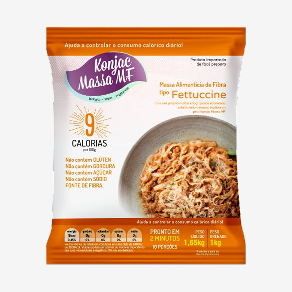 Konjac Massa Fettuccine – Caixa com 4 unid. de 1kg
