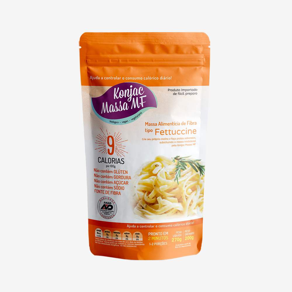 Konjac Massa Fettuccine – Caixa com 14 unid. de 200g