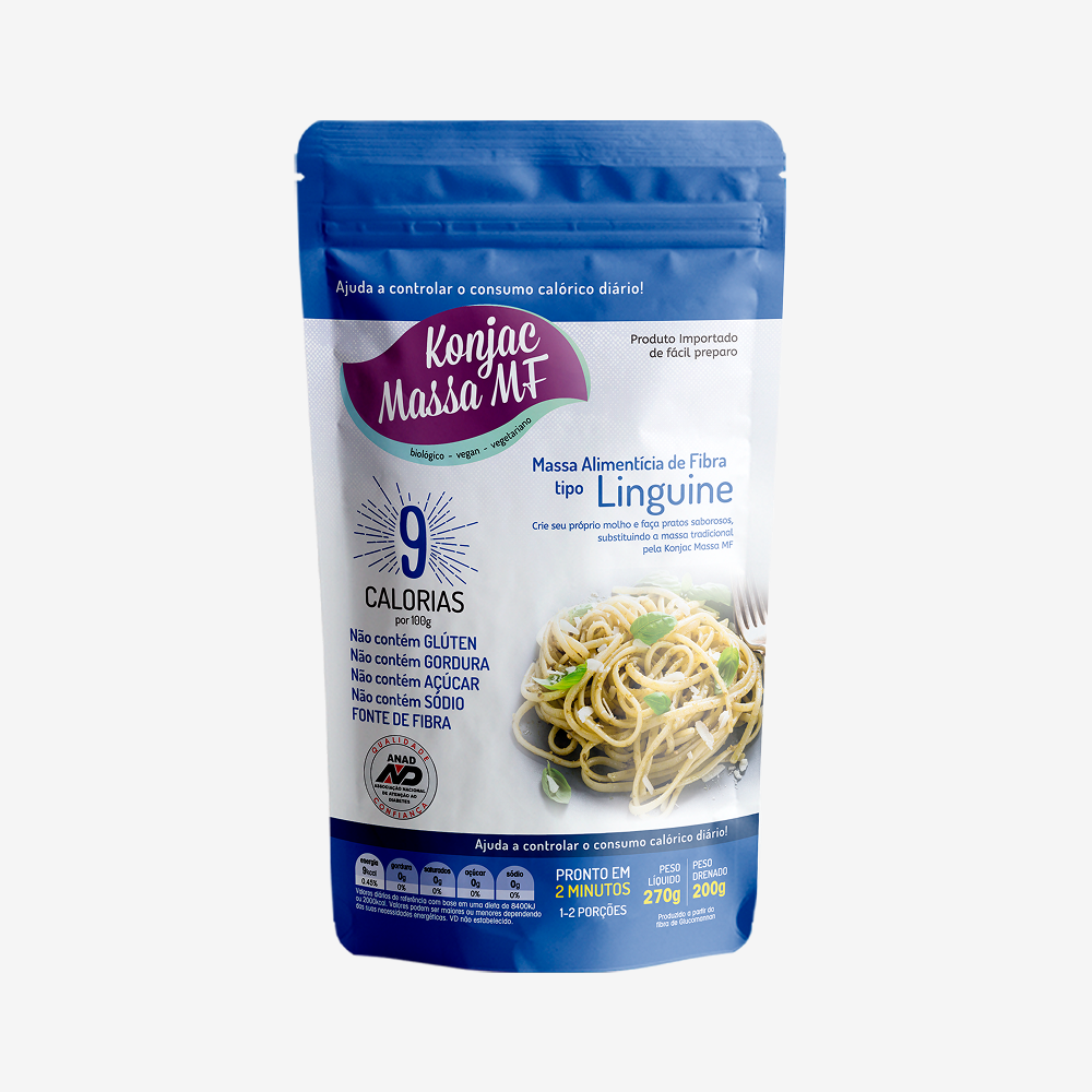 Konjac Massa Linguine – Caixa com 14 unid. de 200g