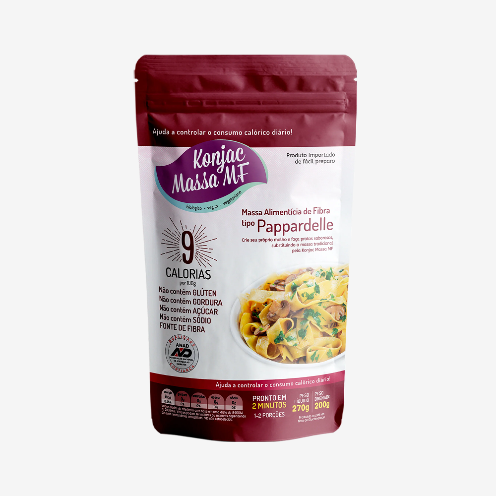Konjac Massa Pappardelle – Caixa com 14 unid. de 200g