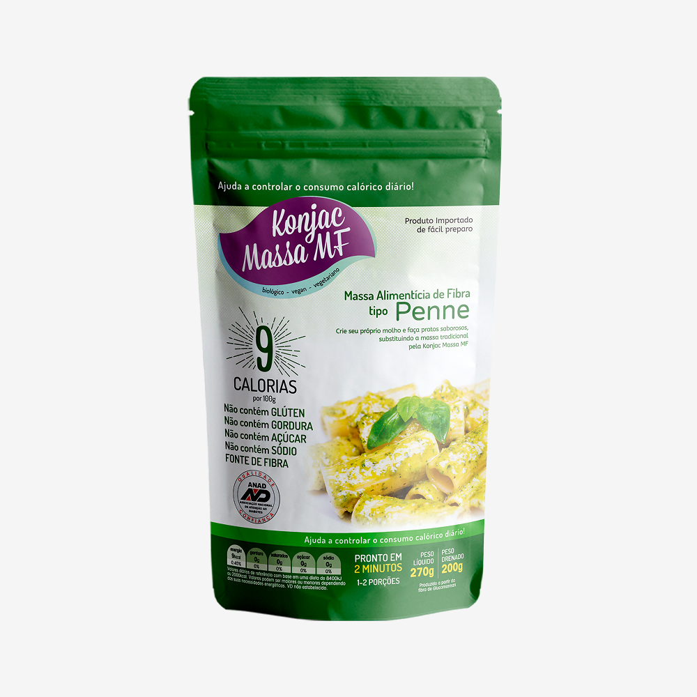 Konjac Massa Penne – Caixa com 14 unid. de 200g